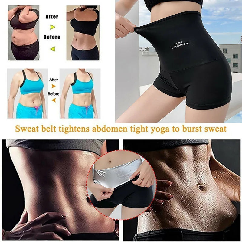Sauna Sweat Shorts — Women's High-Waist Slimming Shaper