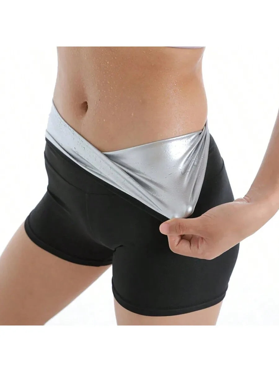 Sauna Sweat Shorts — Women's High-Waist Slimming Shaper