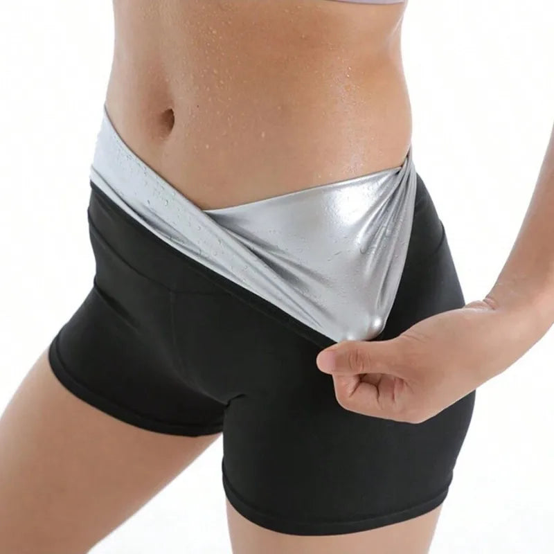 Sauna Sweat Shorts — Women's High-Waist Slimming Shaper