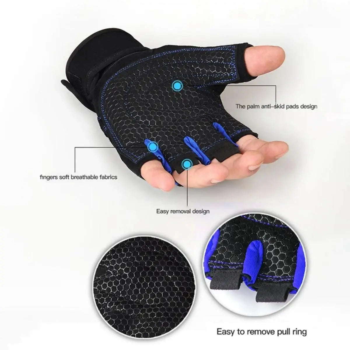 Weight Lifting Gloves with Wrist Support — Men & Women